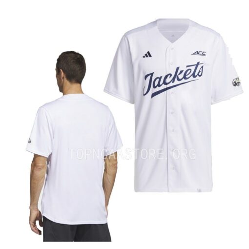 Georgia Tech Yellow Jackets College Baseball White Jersey