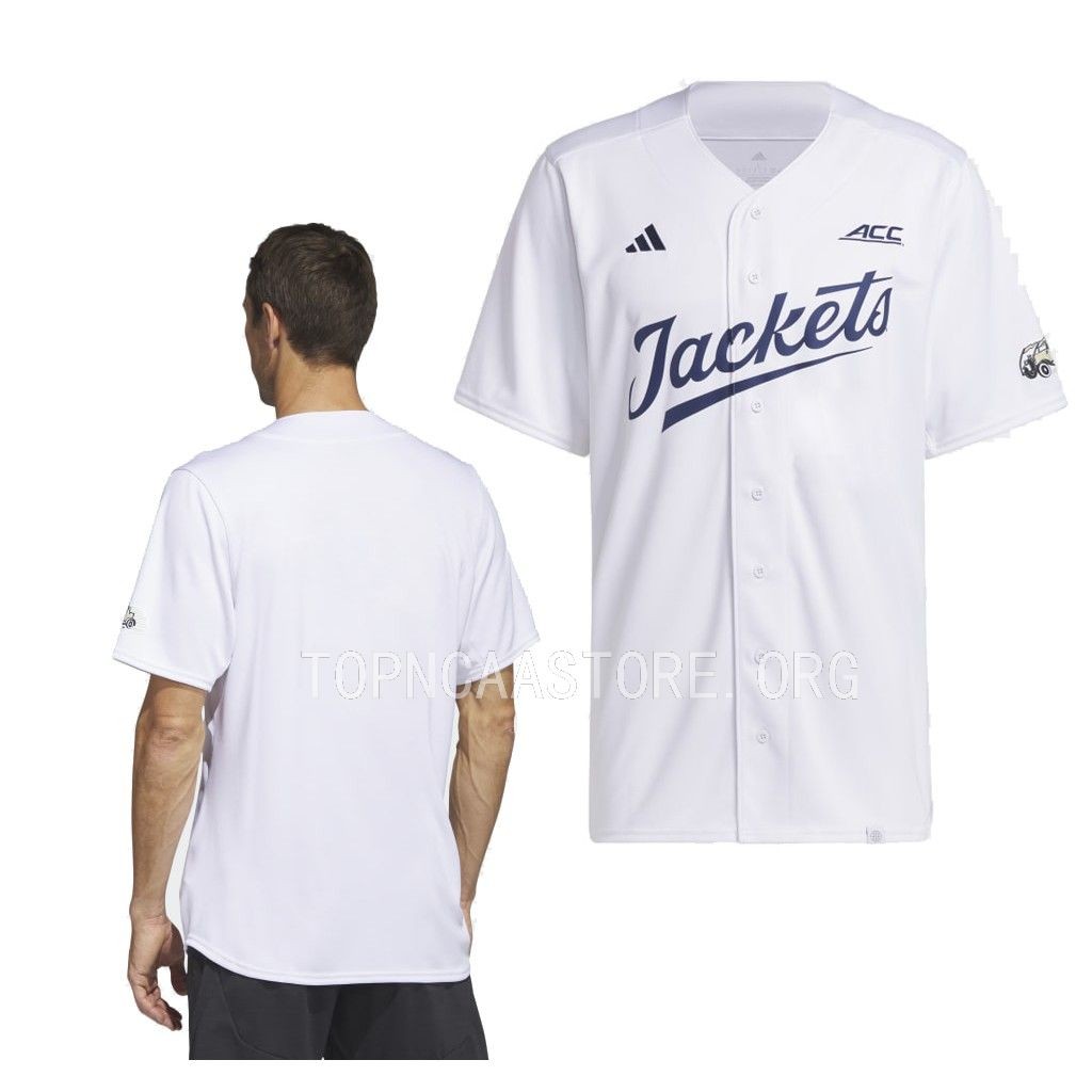 Georgia Tech Yellow Jackets College Baseball White Jersey Georgia Tech Yellow Jackets College Baseball White Jersey