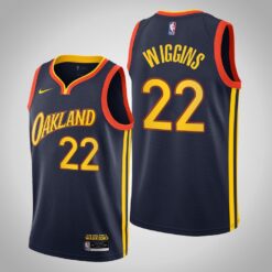 Golden State Warriors Andrew Wiggins 2021 City Navy Jersey