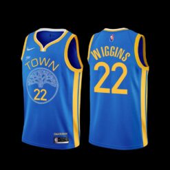 Golden State Warriors Andrew Wiggins 2022-23 Blue Earned Edition Jersey