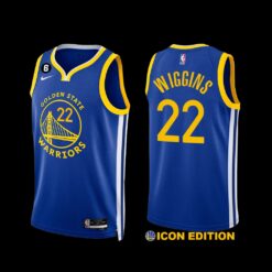 Golden State Warriors Andrew Wiggins 2022-23 Icon Edition Jersey Royal