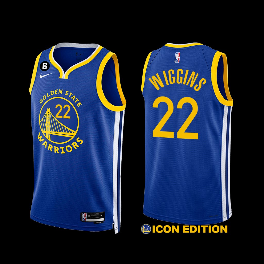 Golden State Warriors Andrew Wiggins 2022-23 Icon Edition Jersey Royal Golden State Warriors Andrew Wiggins 2022-23 Icon Edition Jersey Royal