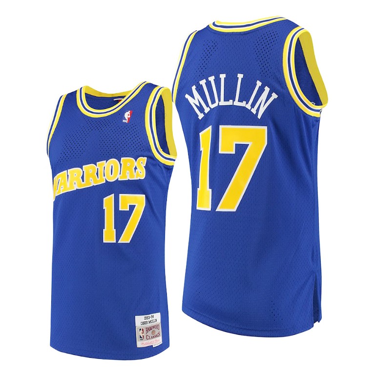 Golden State Warriors Chris Mullin Royal 1993 1994 Throwback Jersey Golden State Warriors Chris Mullin Royal 1993 1994 Throwback Jersey