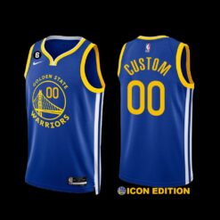 Golden State Warriors Custom 2022-23 Icon Edition Jersey Royal
