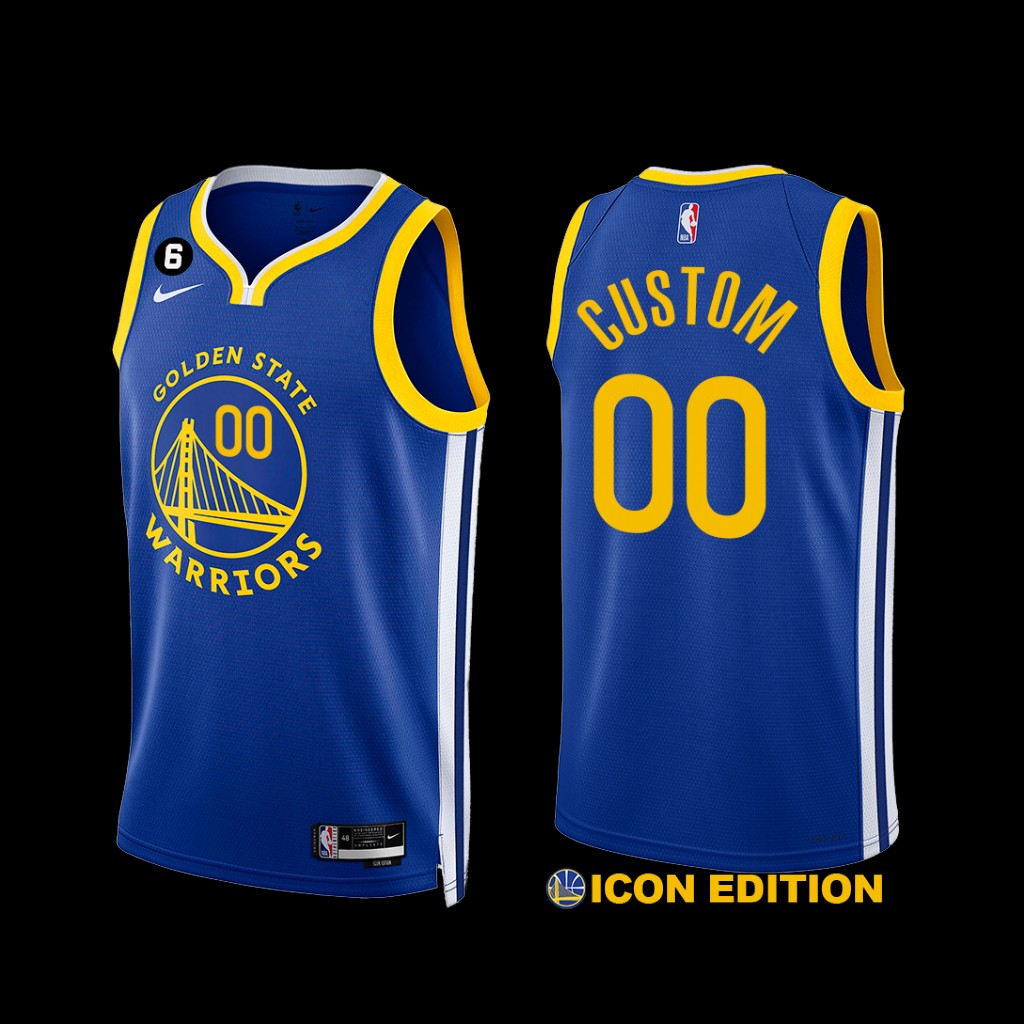 Golden State Warriors Custom 2022-23 Icon Edition Jersey Royal Golden State Warriors Custom 2022-23 Icon Edition Jersey Royal