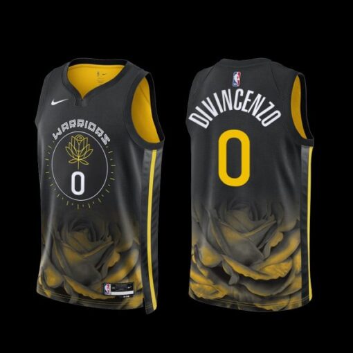 Golden State Warriors Donte DiVincenzo 2022-23 Black City Edition Jersey
