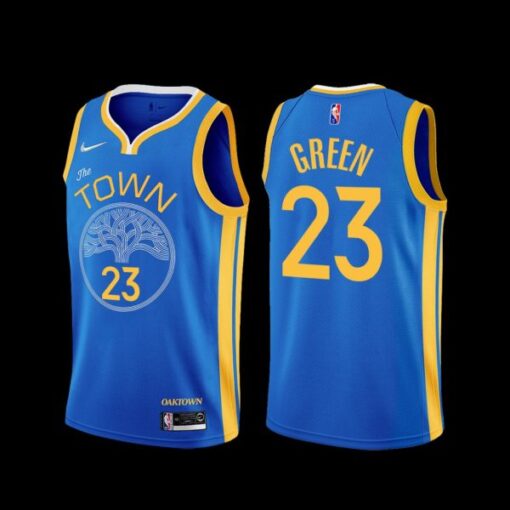 Golden State Warriors Draymond Green 2022-23 Blue Earned Edition Jersey