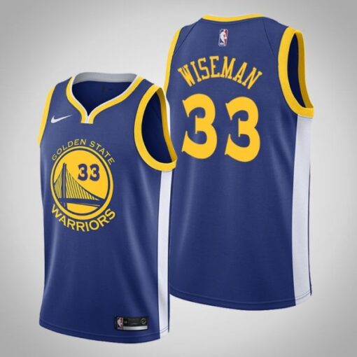 Golden State Warriors James Wiseman Blue Jersey