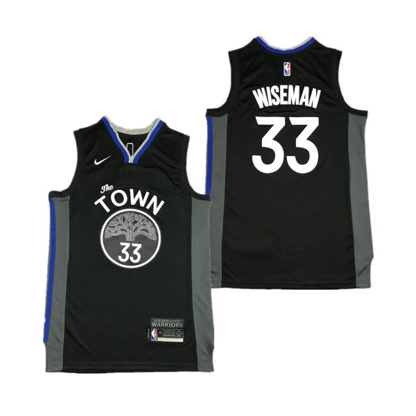 Golden State Warriors James Wiseman City Black Jersey Golden State Warriors James Wiseman City Black Jersey