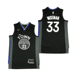 Golden State Warriors James Wiseman City Black Jersey