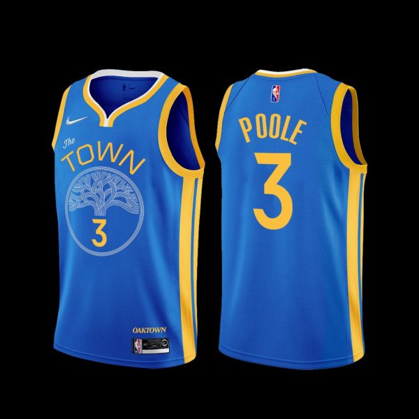 Golden State Warriors Jordan Poole 2022-23 Blue Earned Edition Jersey Golden State Warriors Jordan Poole 2022-23 Blue Earned Edition Jersey