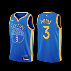 Golden State Warriors Jordan Poole 2022-23 Blue Earned Edition Jersey