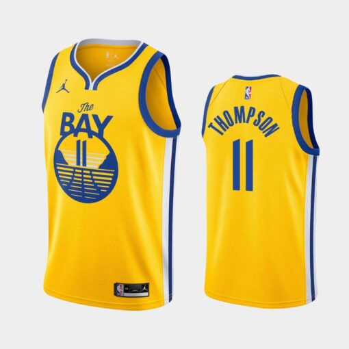 Golden State Warriors Klay Thompson 2021 Gold Statement Jersey