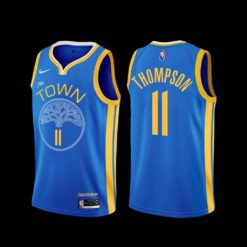 Golden State Warriors Klay Thompson 2022-23 Blue Earned Edition Jersey