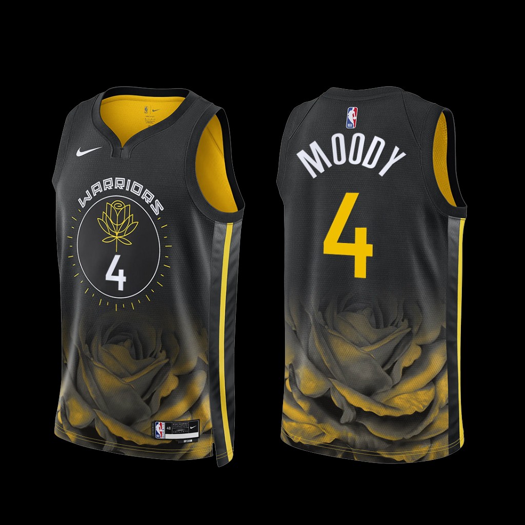 Golden State Warriors Moses Moody 2022-23 Black City Edition Jersey Golden State Warriors Moses Moody 2022-23 Black City Edition Jersey