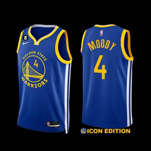 Golden State Warriors Moses Moody 2022-23 Icon Edition Jersey Royal