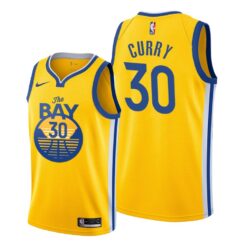 Golden State Warriors Stephen Curry 2020 Gold City Jersey