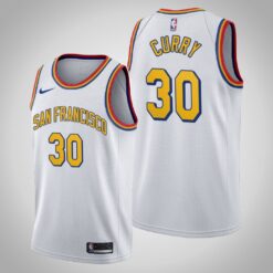 Golden State Warriors Stephen Curry 2020 White Classics Jersey