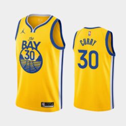 Golden State Warriors Stephen Curry 2021 Gold Statement Jersey