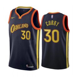 Golden State Warriors Stephen Curry 2021 Oakland City Navy Jersey