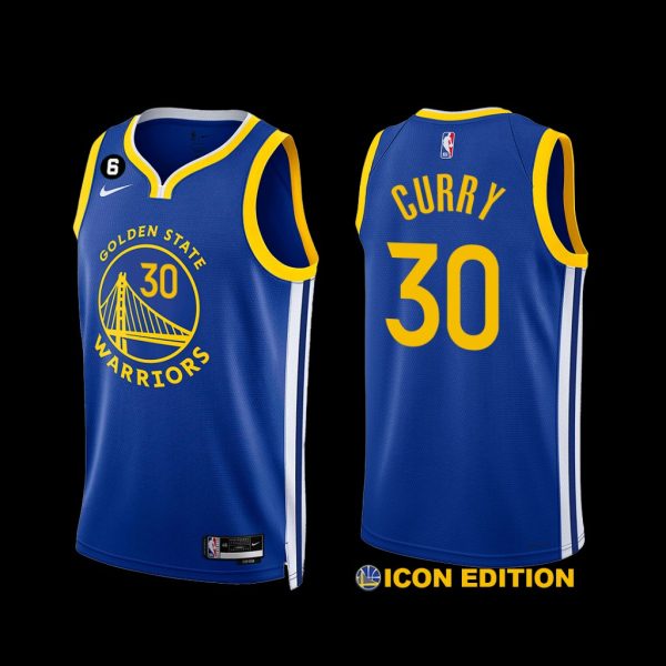 Golden State Warriors Stephen Curry 2022-23 Icon Edition Jersey Royal Golden State Warriors Stephen Curry 2022-23 Icon Edition Jersey Royal