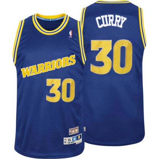 Golden State Warriors Stephen Curry Blue Throwback Jersey Golden State Warriors Stephen Curry Blue Throwback Jersey