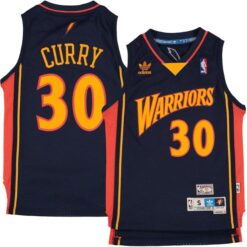 Golden State Warriors Stephen Curry Navy Throwback Jersey