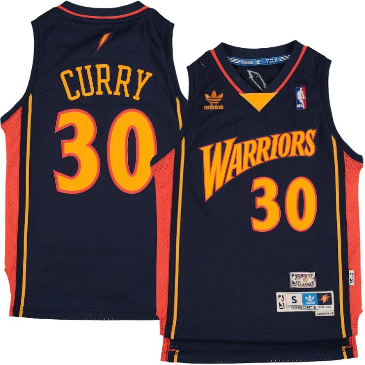 Golden State Warriors Stephen Curry Navy Throwback Jersey Golden State Warriors Stephen Curry Navy Throwback Jersey