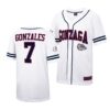 Gonzaga Bulldogs Jack Machtolf College Baseball Jersey White