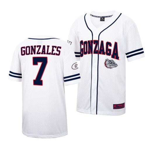Gonzaga Bulldogs Marco Gonzales College Baseball Jersey White