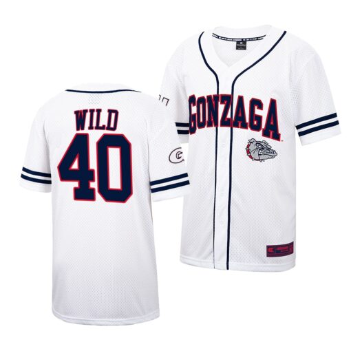 Gonzaga Bulldogs Owen Wild College Baseball Jersey White