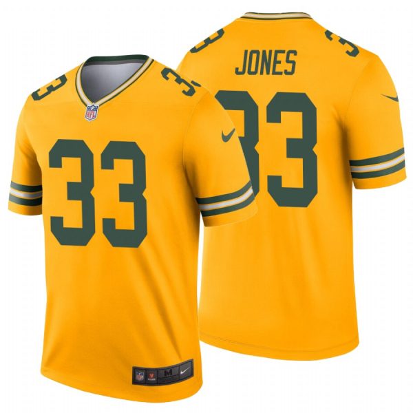 Green Bay Packers Aaron Jones Gold Inverted Limited Jersey Green Bay Packers Aaron Jones Gold Inverted Limited Jersey