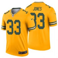 Green Bay Packers Aaron Jones Gold Inverted Limited Jersey