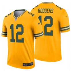 Green Bay Packers Aaron Rodgers Gold Inverted Limited Jersey