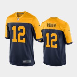 Green Bay Packers Aaron Rodgers Navy Throwback Limited Jersey