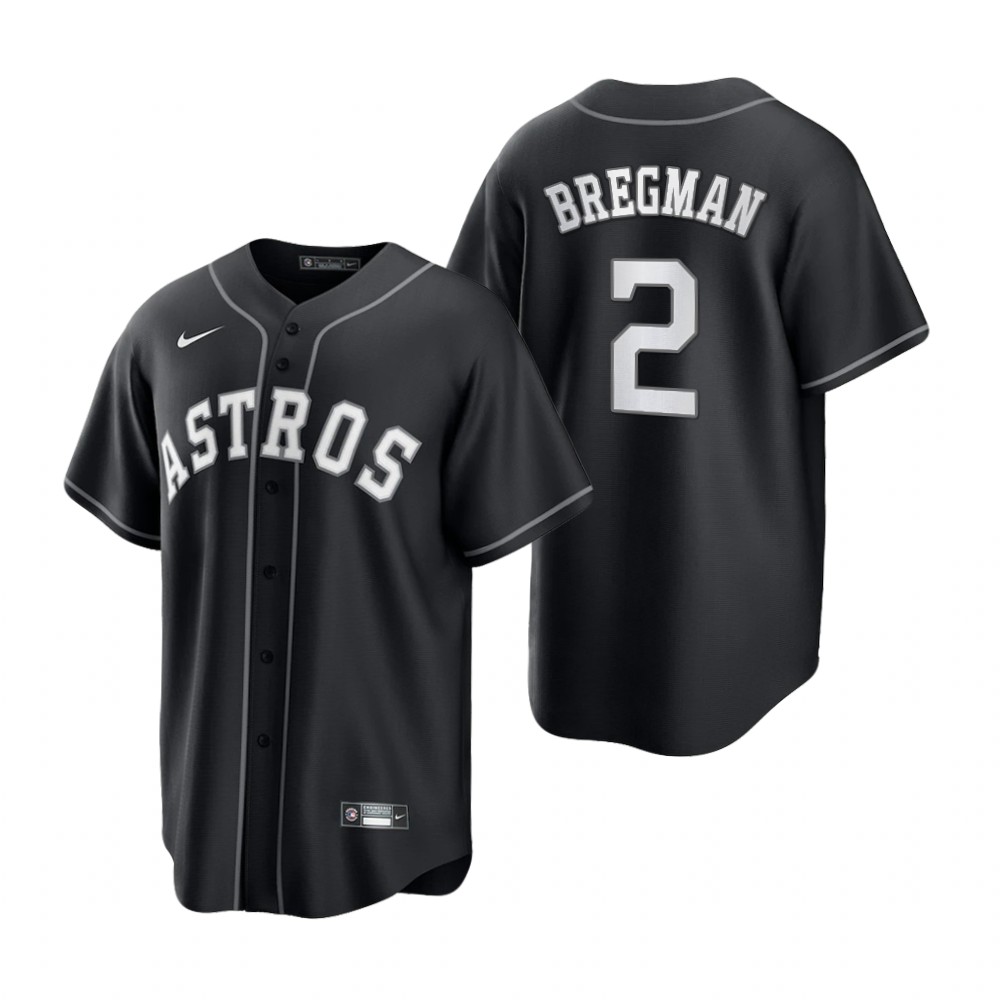Houston Astros Alex Bregman Black White Fashion Replica Jersey Houston Astros Alex Bregman Black White Fashion Replica Jersey