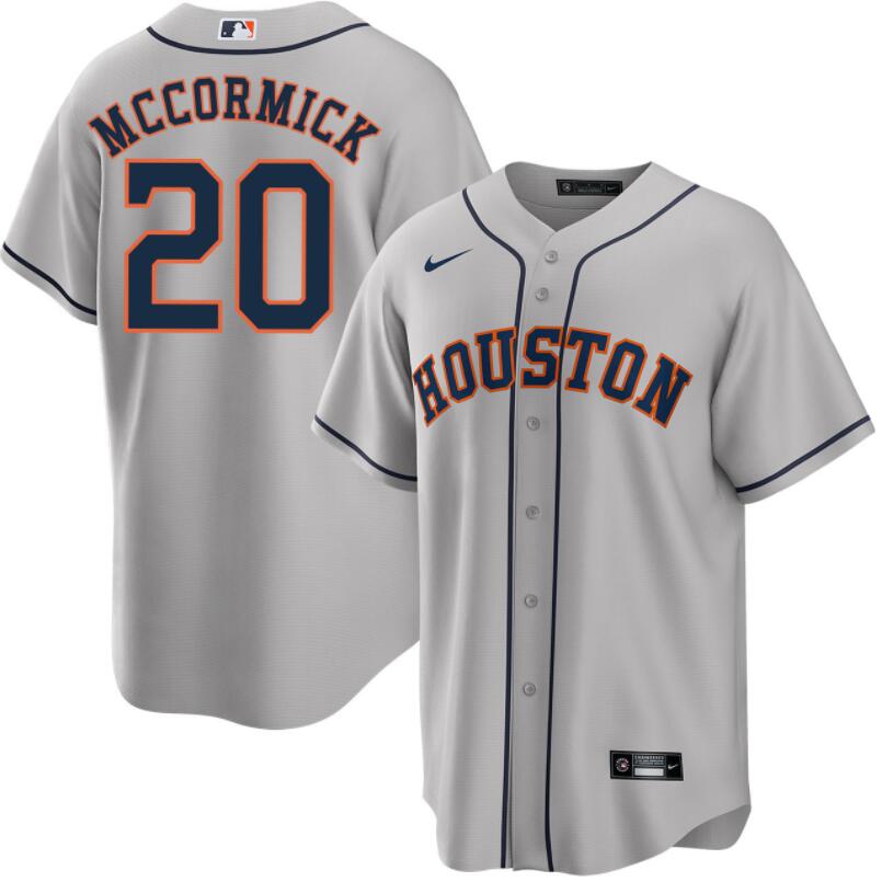 Houston Astros Chas McCormick Gray Road Replica Jersey Houston Astros Chas McCormick Gray Road Replica Jersey