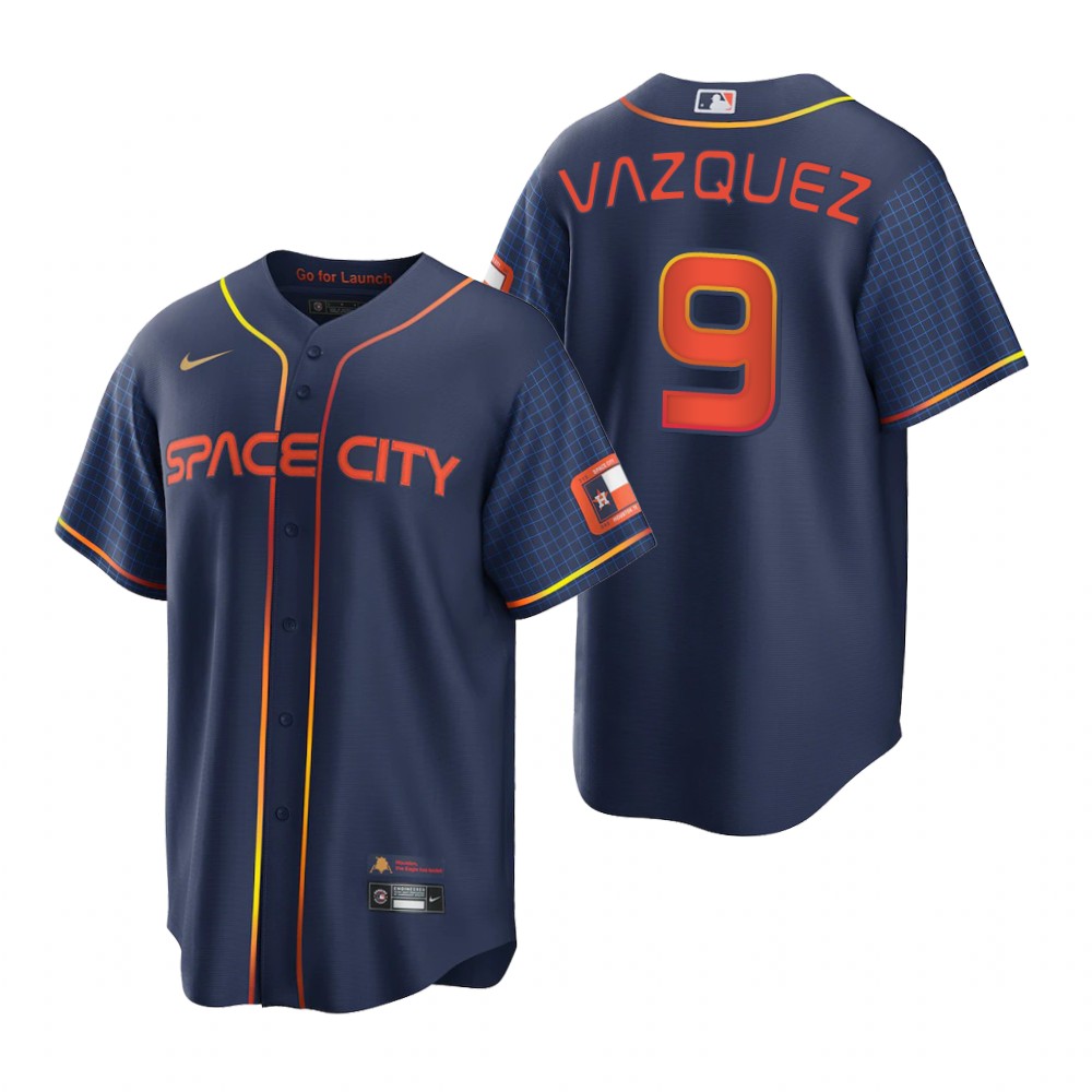 Houston Astros Christian Vazquez Navy 2022 City Connect Replica Jersey Houston Astros Christian Vazquez Navy 2022 City Connect Replica Jersey