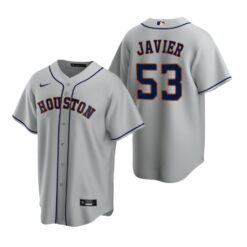 Houston Astros Cristian Javier Gray Road Replica Jersey