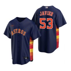 Houston Astros Cristian Javier Navy Alternate Replica Jersey