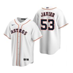 Houston Astros Cristian Javier White Home Replica Jersey
