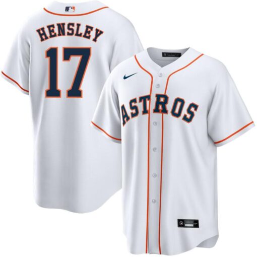 Houston Astros David Hensley White Home Replica Jersey