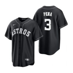 Houston Astros Jeremy Pena Black White Fashion Replica Jersey