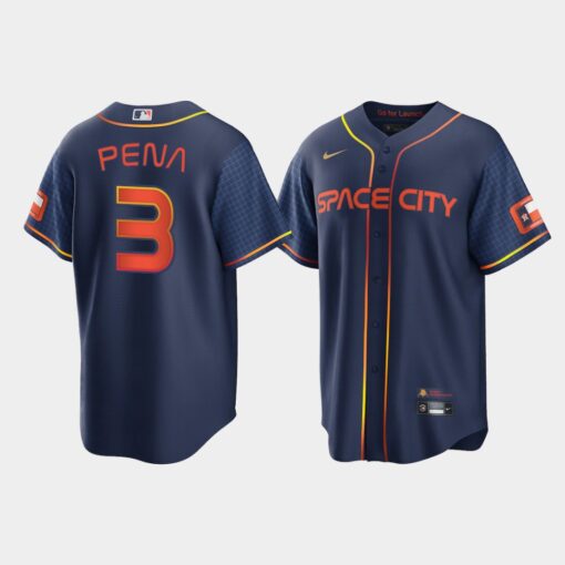 Houston Astros Jeremy Pena Navy 2022 City Connect Replica Jersey