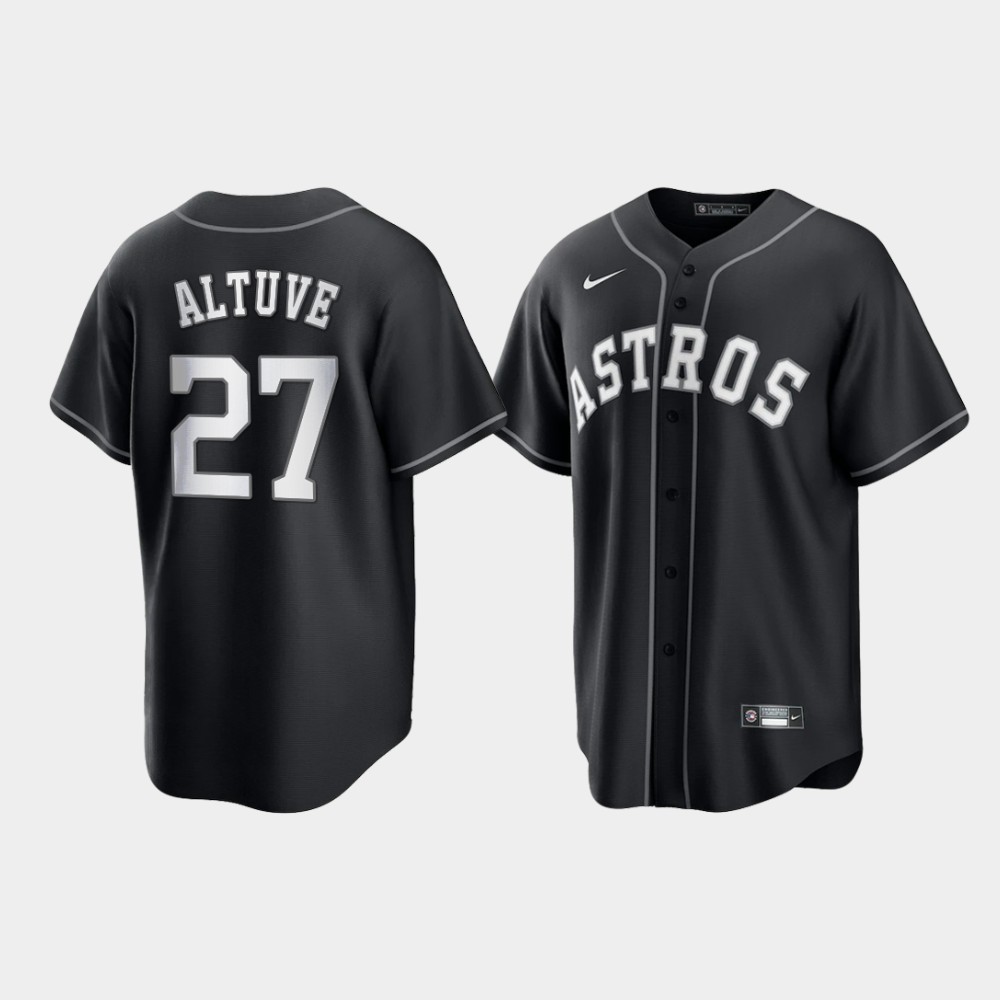 Houston Astros Jose Altuve Black White Fashion Replica Jersey Houston Astros Jose Altuve Black White Fashion Replica Jersey