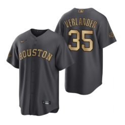 Houston Astros Justin Verlander Charcoal 2022 All-Star Game Replica Jersey
