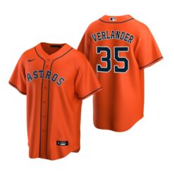 Houston Astros Justin Verlander Orange Replica Alternate Jersey