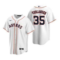 Houston Astros Justin Verlander White Replica Home Jersey