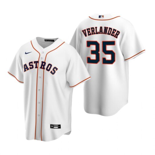 Houston Astros Justin Verlander White Replica Home Jersey