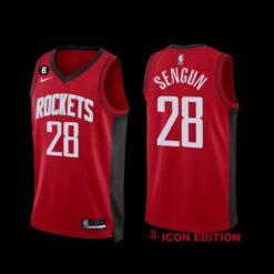 Houston Rockets Alperen Sengun 2022-23 Icon Edition NO.6 Patch Jersey Red